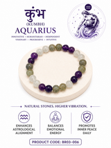 Aquarius (Kumbh Rashi) Crystal Bracelet