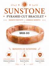 Sunstone Pyramid Cut Bracelet