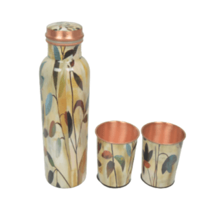 pure copper printed bottle set 