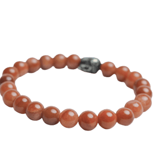 Red jasper moon sun stone bracelet